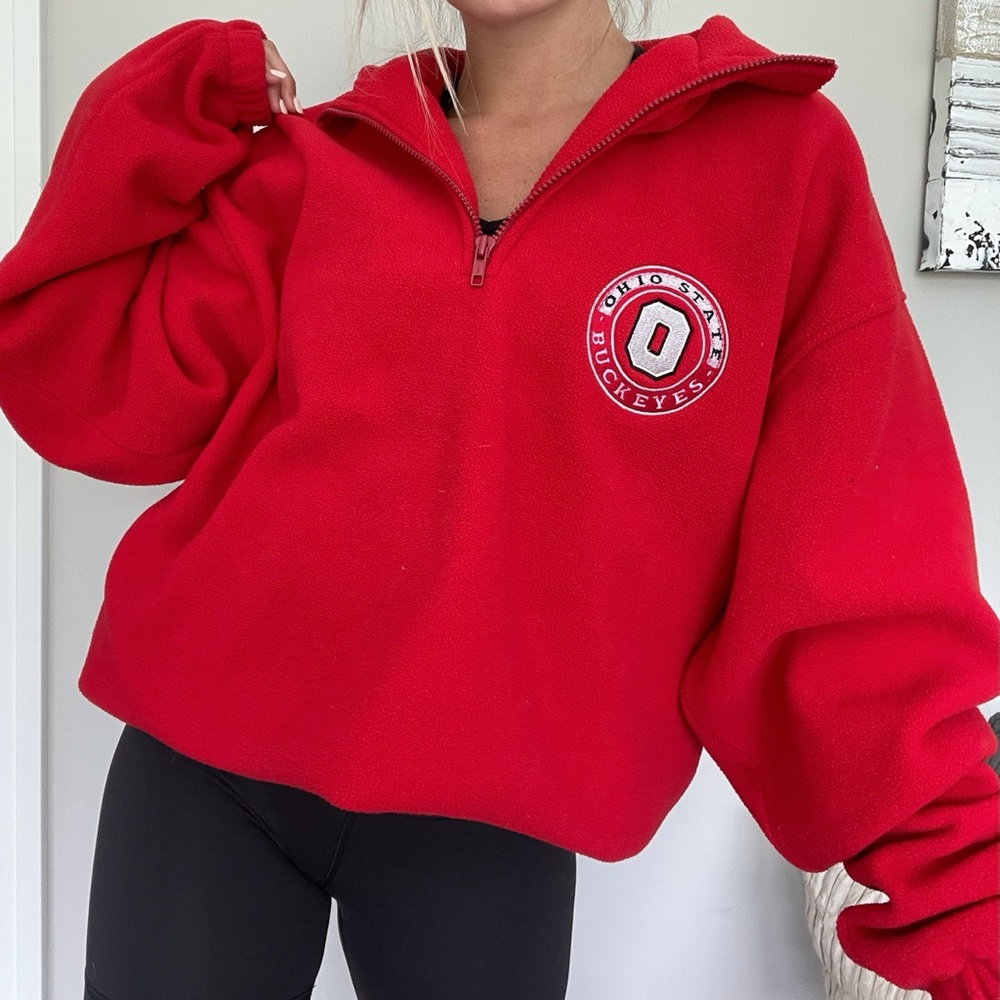 Ohio State Buckeyes Red Quarter Zip